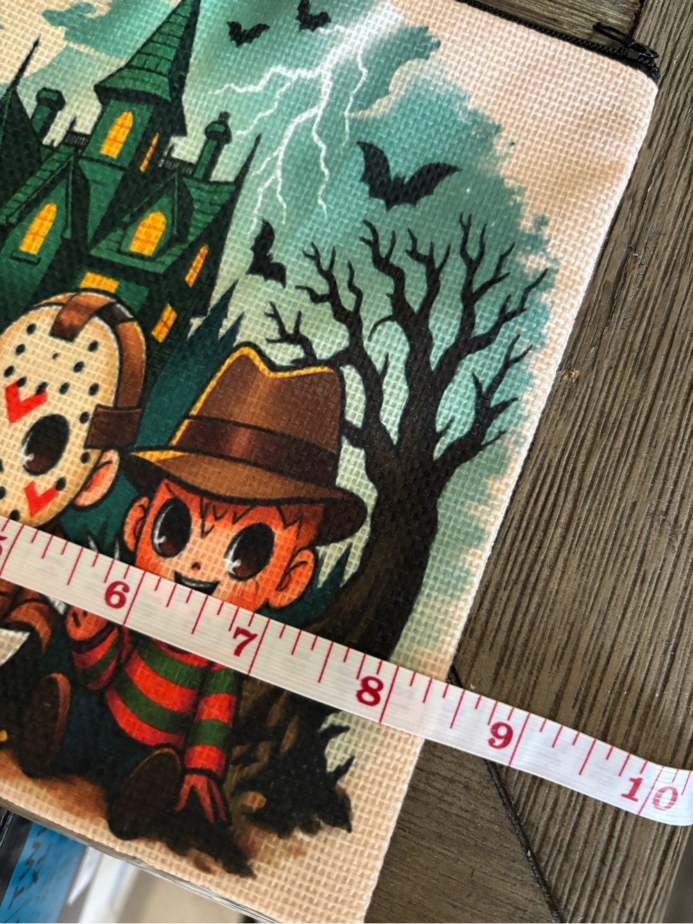 Chibi Horror Movie Villains Halloween Makeup Bag - Picture 6 of 8
